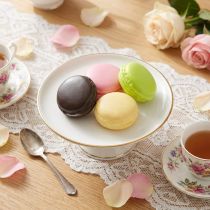 gjenstander Kunstige dekorative macaron marengskjeks, fargerike, 5 cm, 8 stk, macaron konditordekorasjon
