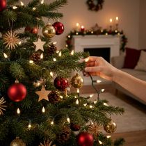 gjenstander LED eventyrlys Timer Twinkle julelys 12m