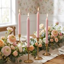 gjenstander PURE Koniske stearinlys Antikke rose Wenzel-lys Rosa 250/23 mm 4 stk