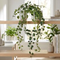 gjenstander Kunstig hengeplante med blader for lettstelt hjemmedekorasjon, 60 cm, 2 stk.