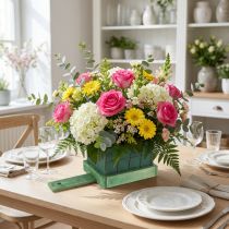 gjenstander Blomstrete skumklosser med trebunn 21cm x 9cm x 8cm 8 stk