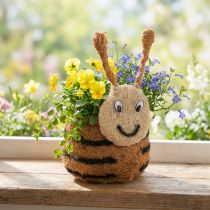gjenstander Bieformet blomsterkasse som dekorativ plantekurv for leken interiørdesign, vår og sommer, 24 cm, 2 stk.