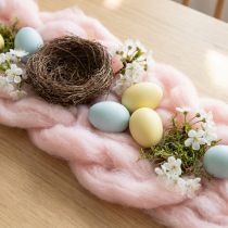 gjenstander Dekorativ ull rosa 2m ullsnor tovingsull til håndverk og blomsterdekorasjon