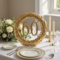 gjenstander Jubileumsnummer 60 i gull Ø40cm