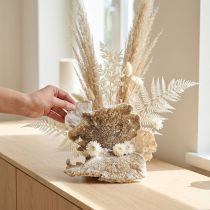 gjenstander Hvitkalket tresvamp 1kg - Tørkede blomsterarrangementer, dekorasjon, håndverk