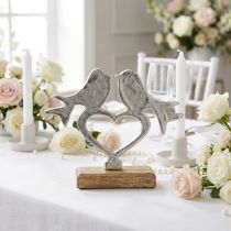 gjenstander Hjertepynt til plass med fuglepynt bryllup 16,5×19,5cm