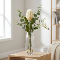 gjenstander Artificial Flower Banksia White Cream Artificial Exotics 64cm