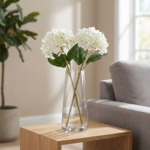 gjenstander Kunstig hortensiablomst for elegant, moderne interiørdesign, 80 cm, 2 stk.