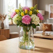 gjenstander Dekorativ glassvase blomstervase retro klar Ø22,5 cm H29 cm