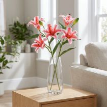 gjenstander Kunstig lilje for stilig stuedekorasjon og realistisk utseende, 67 cm, 2 stk.