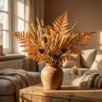 gjenstander Oransje konserverte bregnedekorasjon 45 cm 10 deler Hjemmedekorasjon DIY