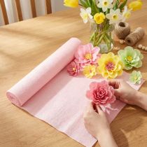 gjenstander Blomsterkreppapir, rosa, 50 x 250 cm, 5 stk.