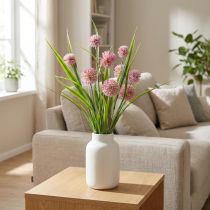 gjenstander Kunstige blomster ball blomst allium prydløk kunstig rosa 45cm