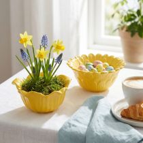 gjenstander Dekorativ blomsterskål i keramikk til hjemmedekorasjon og gaveideer, 13 cm, 2 stk.