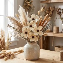 gjenstander Treblomst som plugg, bleket Ø9-12cm L45cm 15 stk.