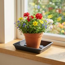 gjenstander Coaster Lara square 29cm x 29cm antrasitt 1 stk