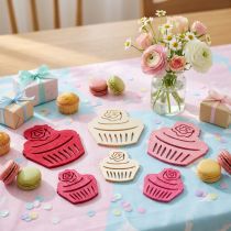 gjenstander Trecupcakes borddekorasjon pastellfarger muffins bursdagsdekorasjon 24 stk