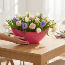 gjenstander Dekorativ bolle, plantebolle, rosa 39cm x 12cm H13cm