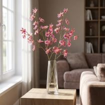 gjenstander Oncidium Kunstige Orkideer Dekorasjon Rosa Fiolett 93cm 2stk