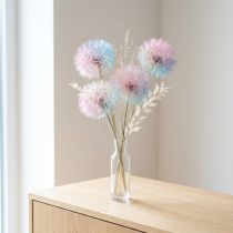 gjenstander Løvetanndekorasjon, tørkede blomster, stabilisert og farget, delikat, slitesterk, 12 cm, 4 stk.