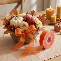 gjenstander Organza bånd gavebånd oransje bånd kant 25mm 50m