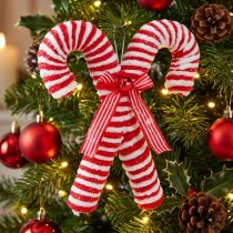 gjenstander Dekorative candy canes for oppheng av juletrepynt rød og hvit 28cm