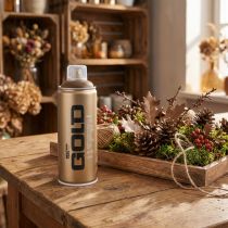 gjenstander Sprayboks til dekorasjon og hobbymaling Montana gullbrun 400ml