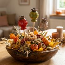 gjenstander Blomsterplugg keramisk valmuedekor 3 farger Ø3,5cm 6 stk