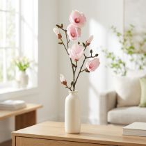 gjenstander Kunstig Magnolia-gren Rosa Blomster Ø8cm L100cm