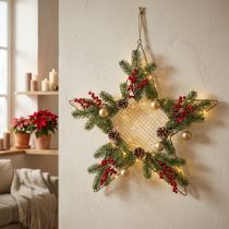 gjenstander Metal Star Mesh Deco Star Metal Deco Gold Ø57cm