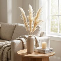gjenstander Dekorativ pampas gresskrem tørt gress bleket 95cm 3 stk