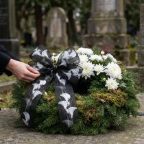 gjenstander Sørgebånd sort med Calla 40mm 15m