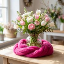 gjenstander Ullveke Myk tovet ull for dekorative design og sesongarrangementer 2m Rosa