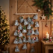gjenstander Adventskalender til å fylle Adventspyntpose H110cm