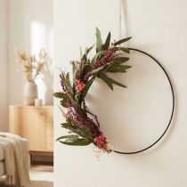 gjenstander DIY tørkede blomsterkrans lavendeldekorasjon Ø30cm - Kreativt DIY-sett