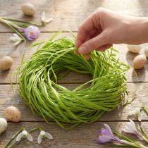 gjenstander Dekorativ raffia for å lage naturlig raffia raffia eplegrønn 200g