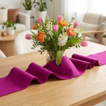 gjenstander Filtbånd i ull, fuchsia, 15 cm x 5 m, til dekorasjon og håndarbeid