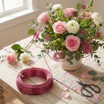 gjenstander Aluminiumstråd Ø2mm 500g, 60m Rosa - Fleksibel og allsidig for DIY-smykker, håndverk og dekorasjon