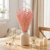 gjenstander Tørket lingressdekorasjon lys rosa 50-55 cm 80 g borddekorasjon