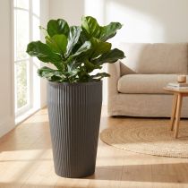 gjenstander Gulvvase plastplanter antrasitt Ø28cm H46,5cm