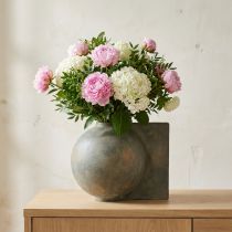 gjenstander Dekorativ vase keramisk antikk look bronsegrå 30×20×24cm