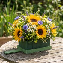 gjenstander Floral skum murstein grønn metall tre 4 stk arrangement base