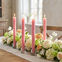 gjenstander Pinnelys farget rosa 34mm x 300mm 4 stk