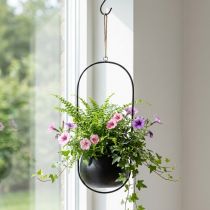 gjenstander Hengekurv metall hengende kurv blomster sinksort Ø15cm