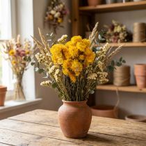 gjenstander Tørket gul stråblomst (Helichrysum) tørket blomsterbukett, 100 g