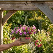 gjenstander Blomsterkurv, hengende kurv, metalldekor hage Ø16cm H38cm