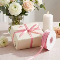 gjenstander Gavebånd rosa satengbånd dekorativt bånd 6 mm × 50 m