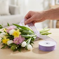 gjenstander Chiffonbånd organzabånd organza lilla 25mm 20m