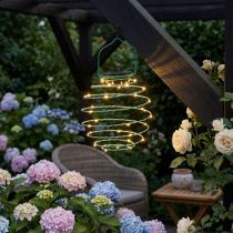 gjenstander Solhage lysegrønn 22cm med 25LED varmhvit