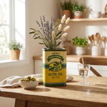 gjenstander Keramisk olivenoljevase - perfekt borddekorasjon for tørkede blomster, 18 cm